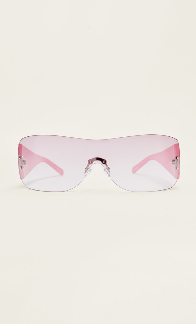 

Stradivarius Single-Lens-Sonnenbrille Pastellrosa M