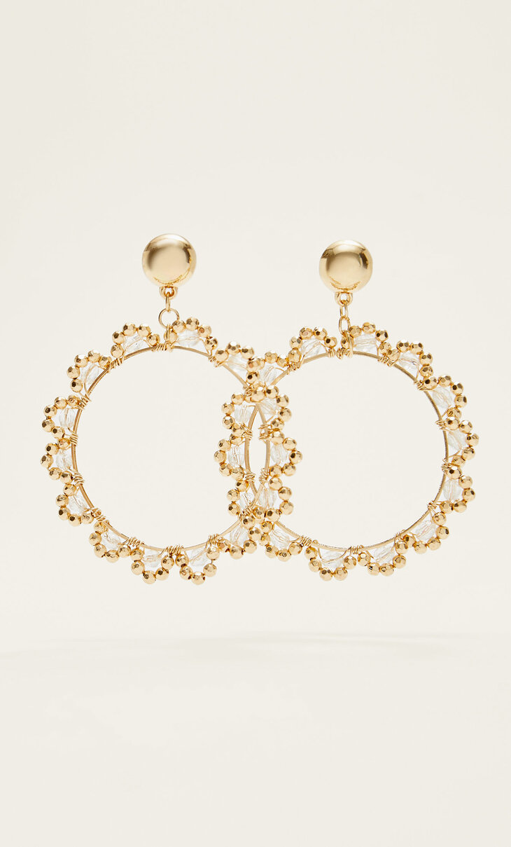 Round beaded earrings