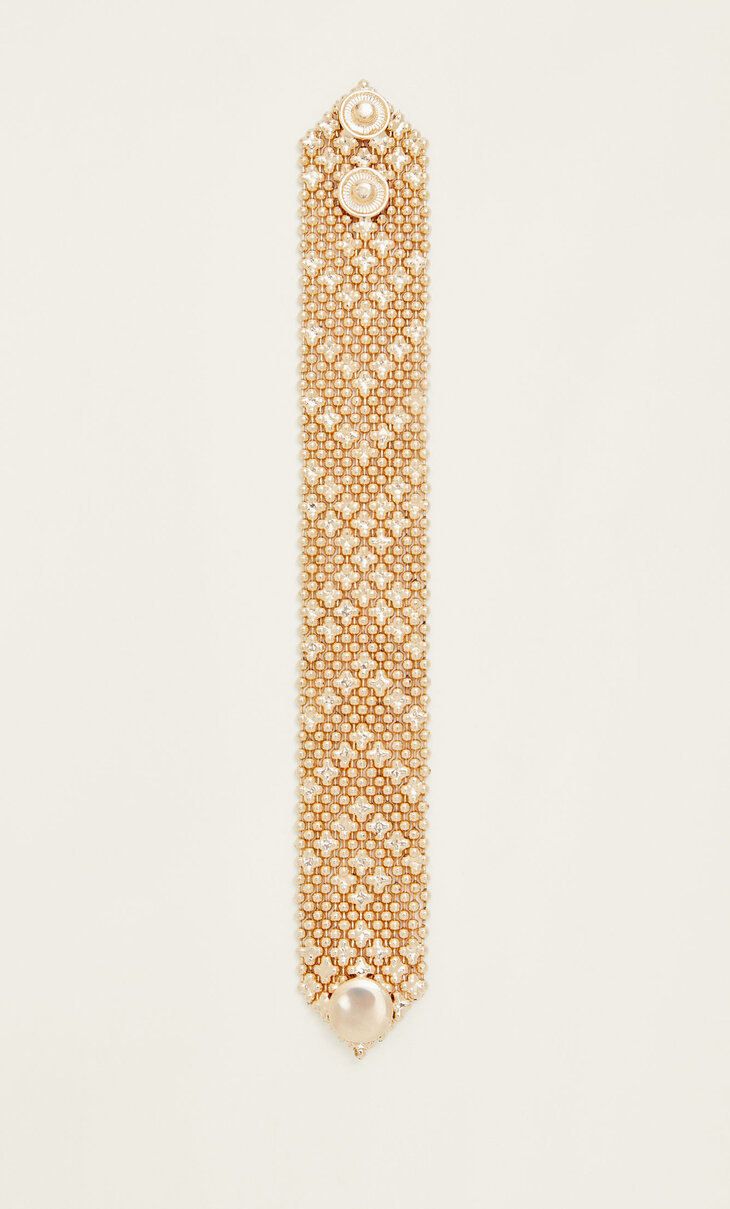 Metallic mesh armband