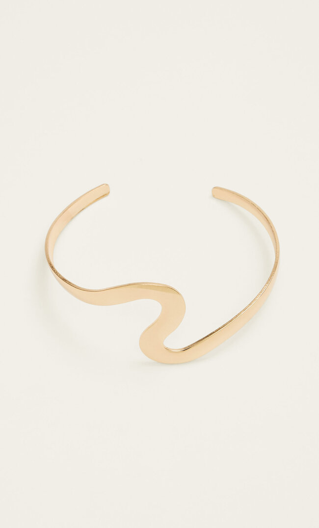 

Stradivarius Gewellter Armreif Gelb M