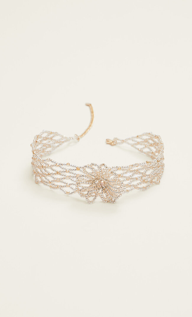 

Stradivarius Choker Mit Blume Und Perlen Gelb M