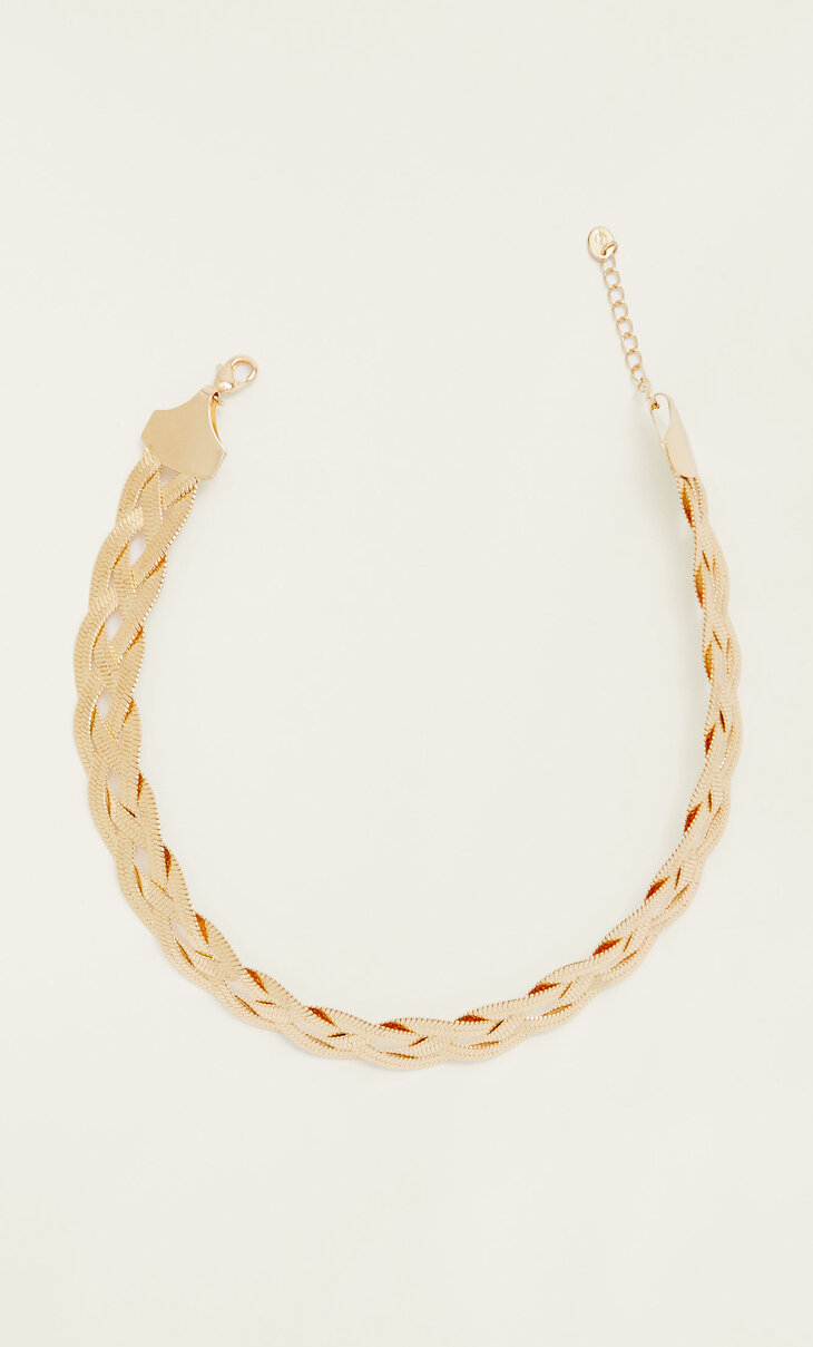 Braided snake necklace