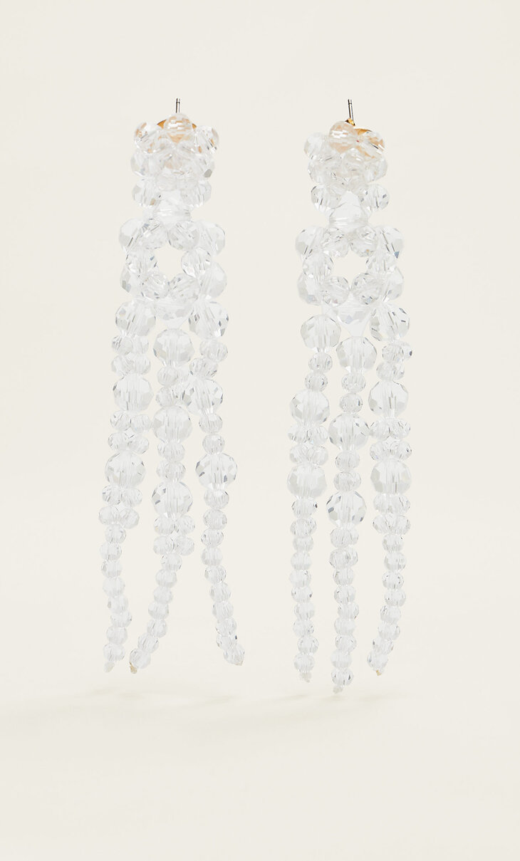 Diamanté crystal cascade earrings