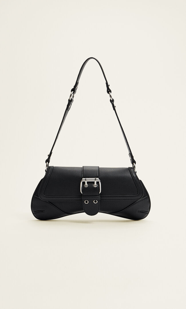 

Stradivarius Schultertasche Mit Schnalle Schwarz M