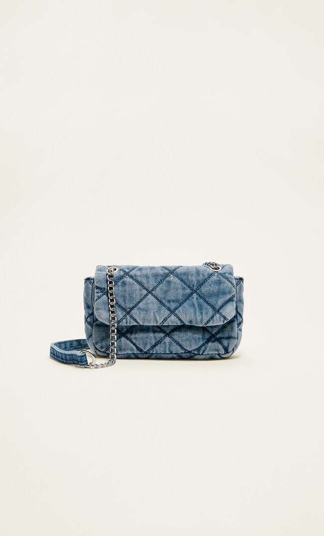 

Stradivarius Mini-Jeans-Umhängetasche Medium Light Blue Denim M