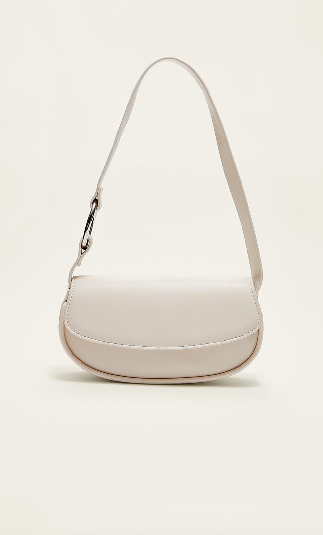 

Stradivarius Schultertasche Mit Überschlag Ecru M