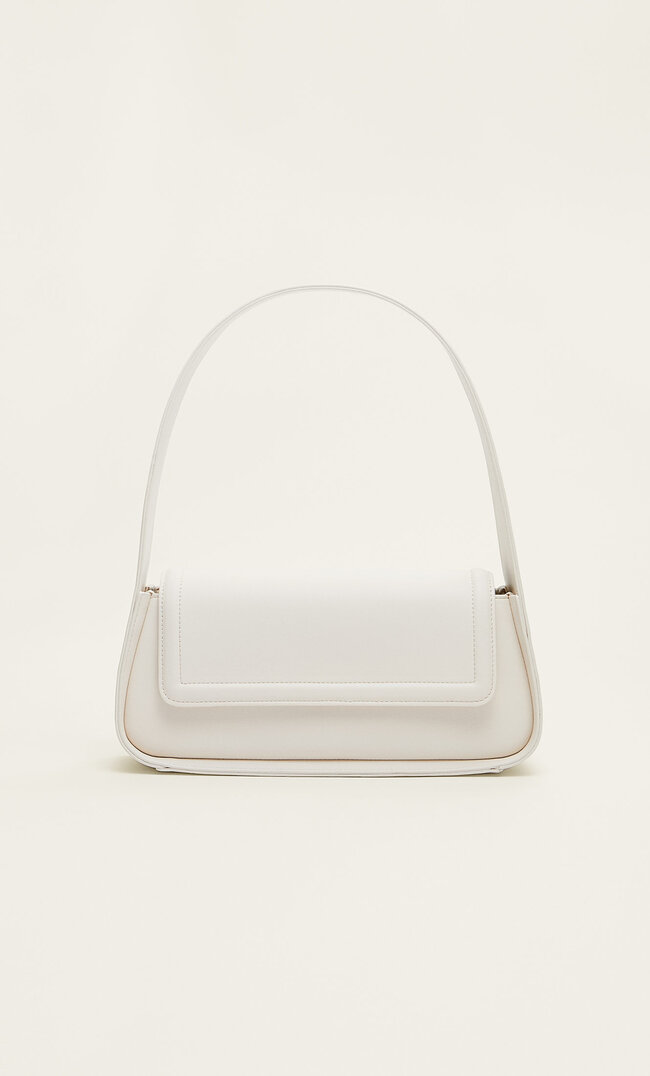 

Stradivarius Schultertasche Mit Überschlag In Geometrischem Design Ecru M