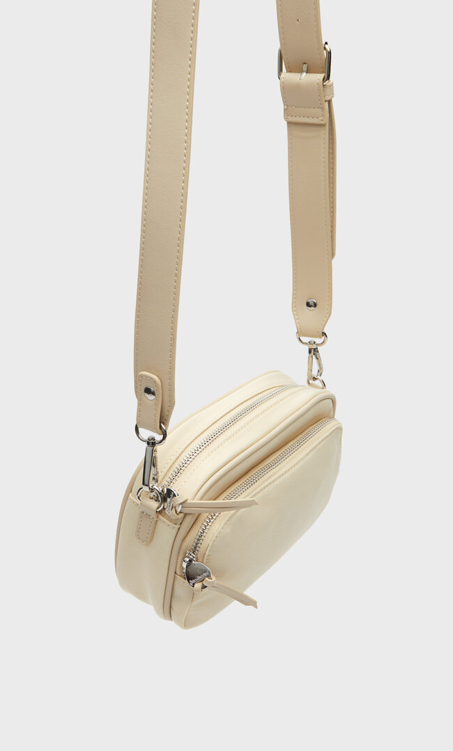 

Stradivarius Stoff-Umhängetasche Transparent M