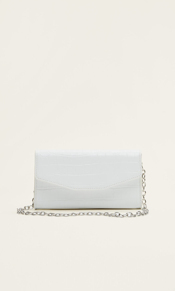Evening crossbody bag with front flap