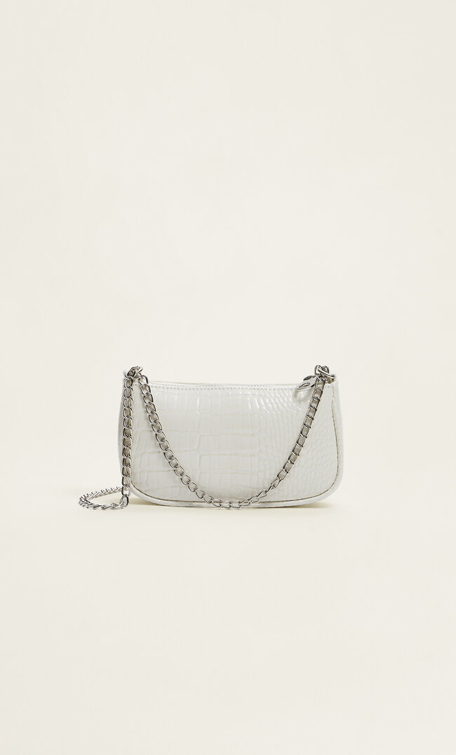 

Stradivarius Mini-Umhängetasche Ecru M