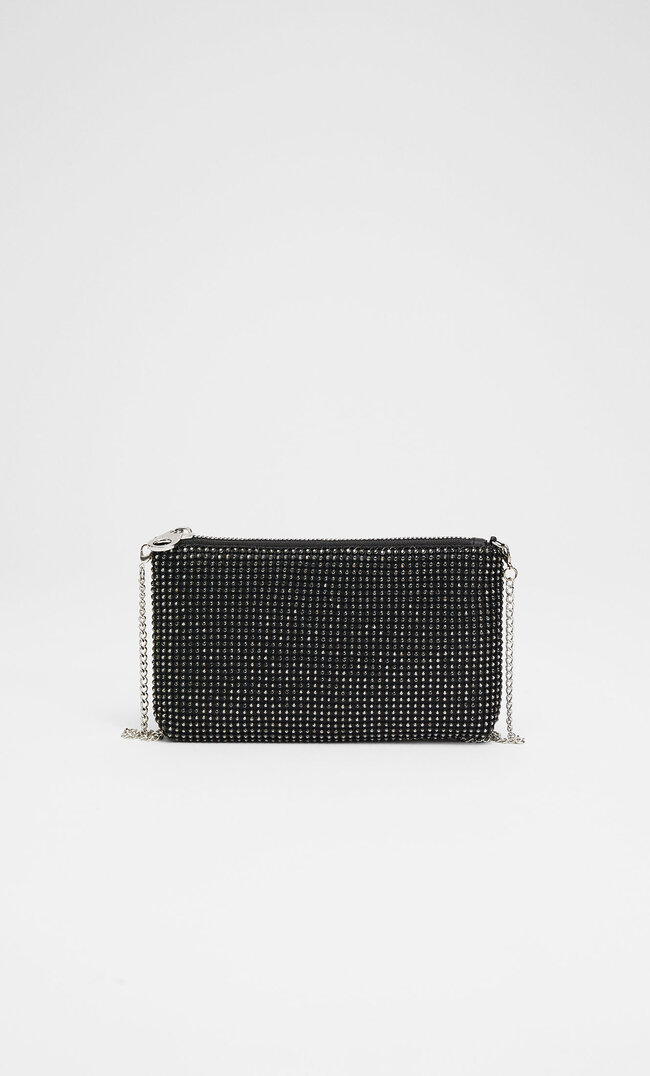 

Stradivarius Mini-Tasche Mit Glitzer Schwarz M