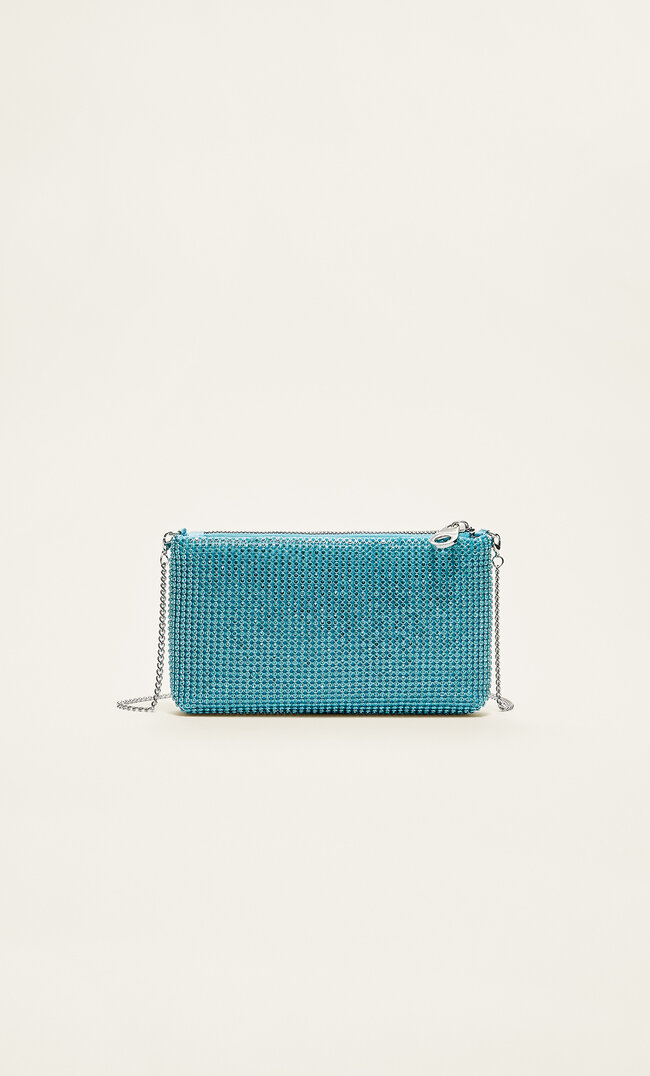 

Stradivarius Mini-Tasche Mit Glitzer Blau M