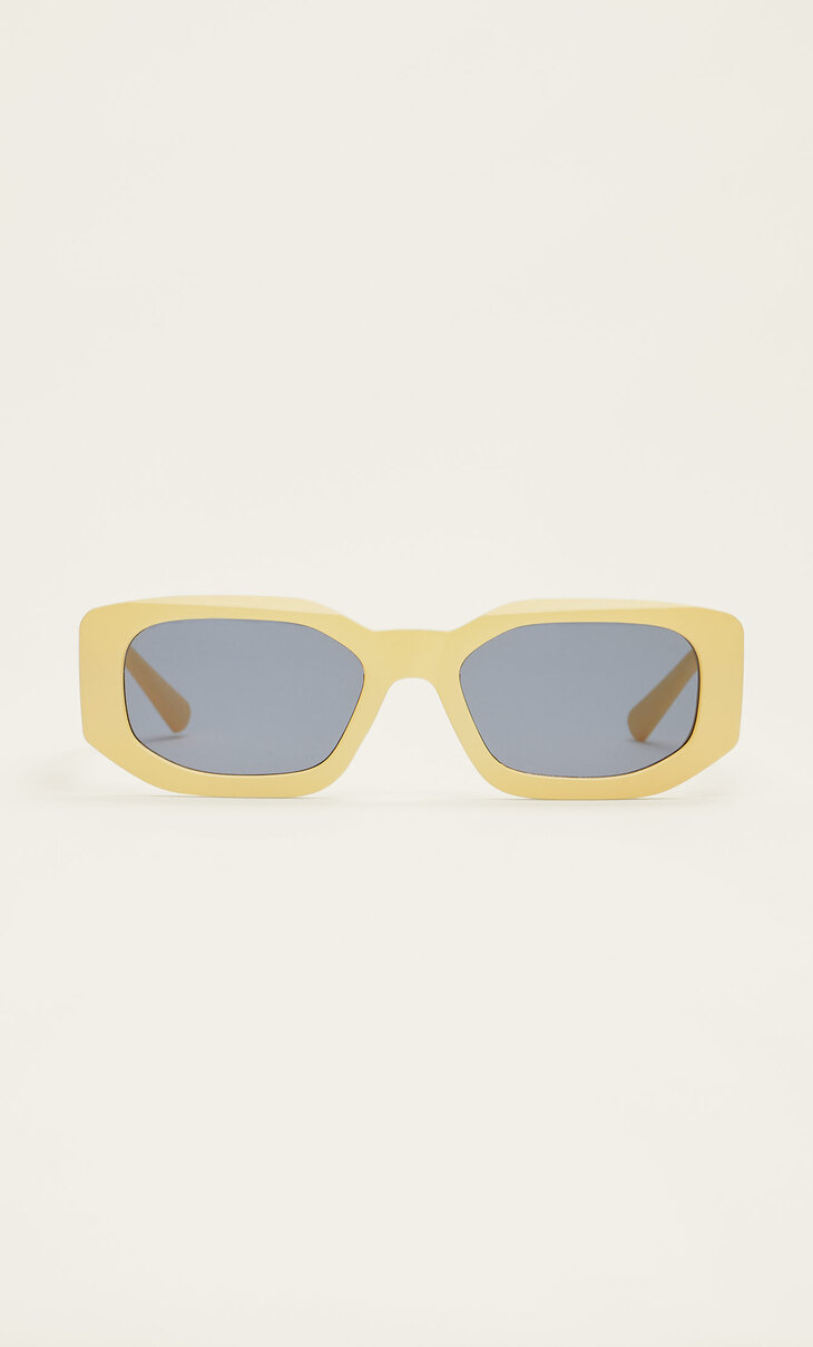 Kolorowe prostokątne okulary przeciwsłoneczne
