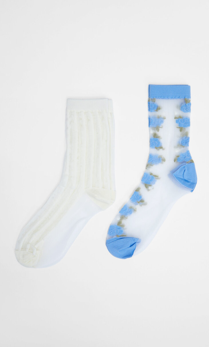 Pack halbtransparente Socken