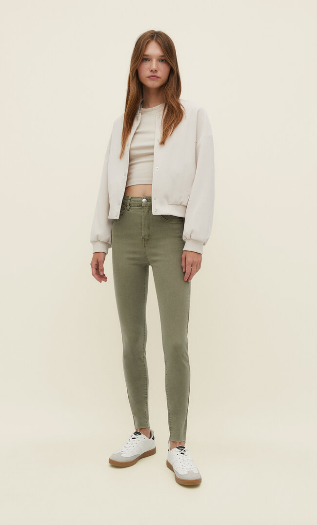

Stradivarius Hose Mit Superhohem Bund In Farben Khaki 32