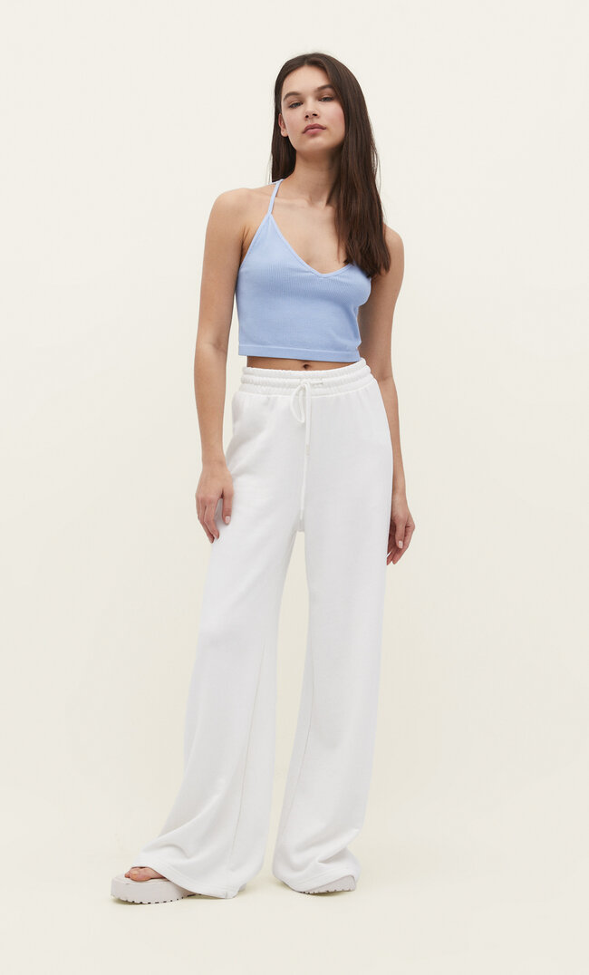 

Stradivarius Wide-Leg-Jogginghose Ecru Xl