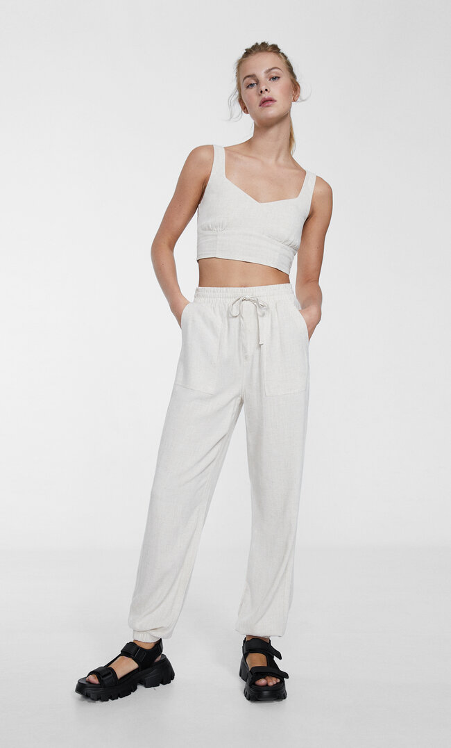 

Stradivarius Rustikale Jogginghose Steingrau Xs