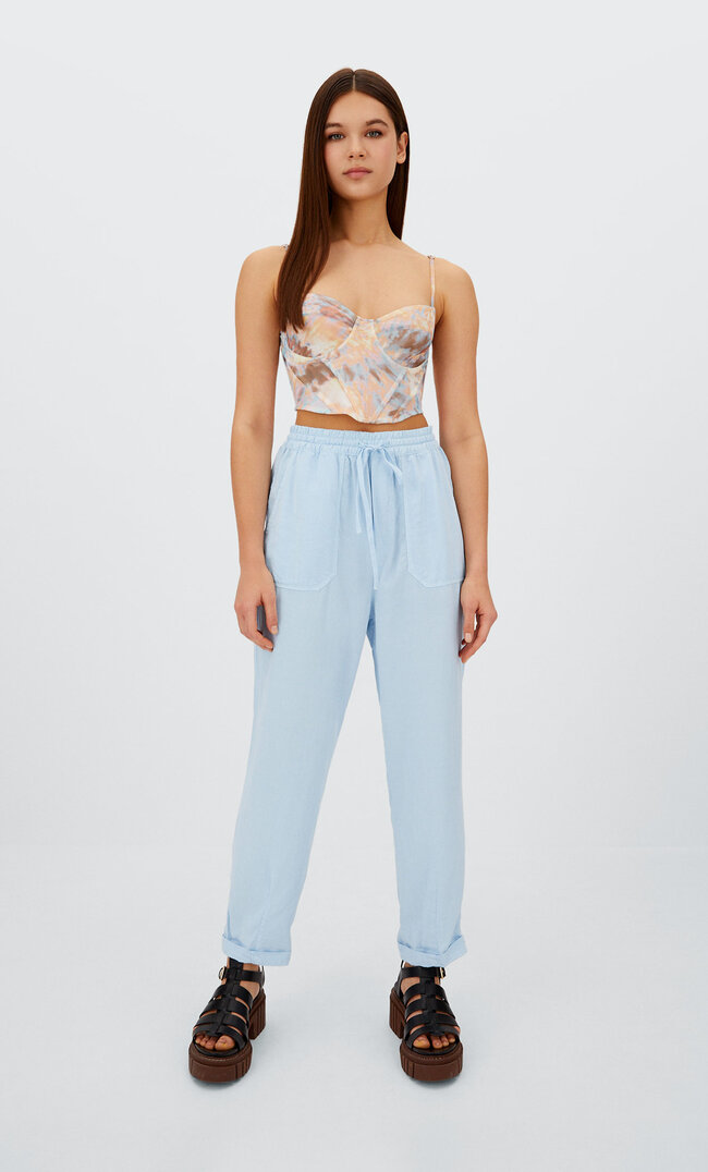 

Stradivarius Utility-Joggerhose Himmelblau Xl