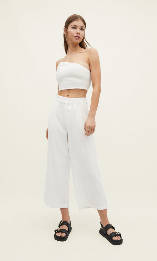 

Stradivarius Rustikale Culotte Ecru 38