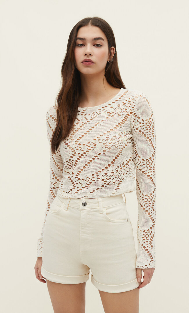 

Stradivarius Mom-Shorts im Slim-Fit Vanille 38