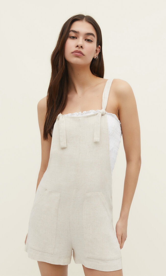 

Stradivarius Rustikale Latzhose Steingrau Xl