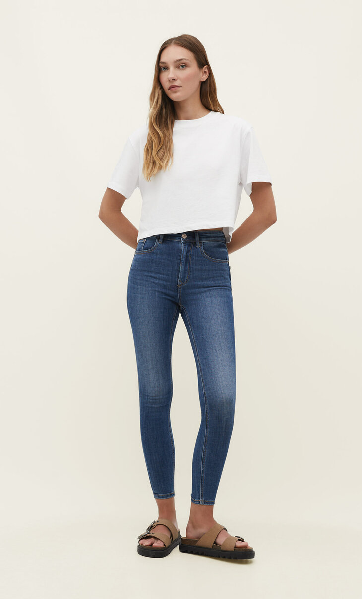 ג'ינס skinny high waist