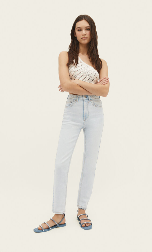 

Stradivarius 1465 Jeansy mom fit typu slim 42