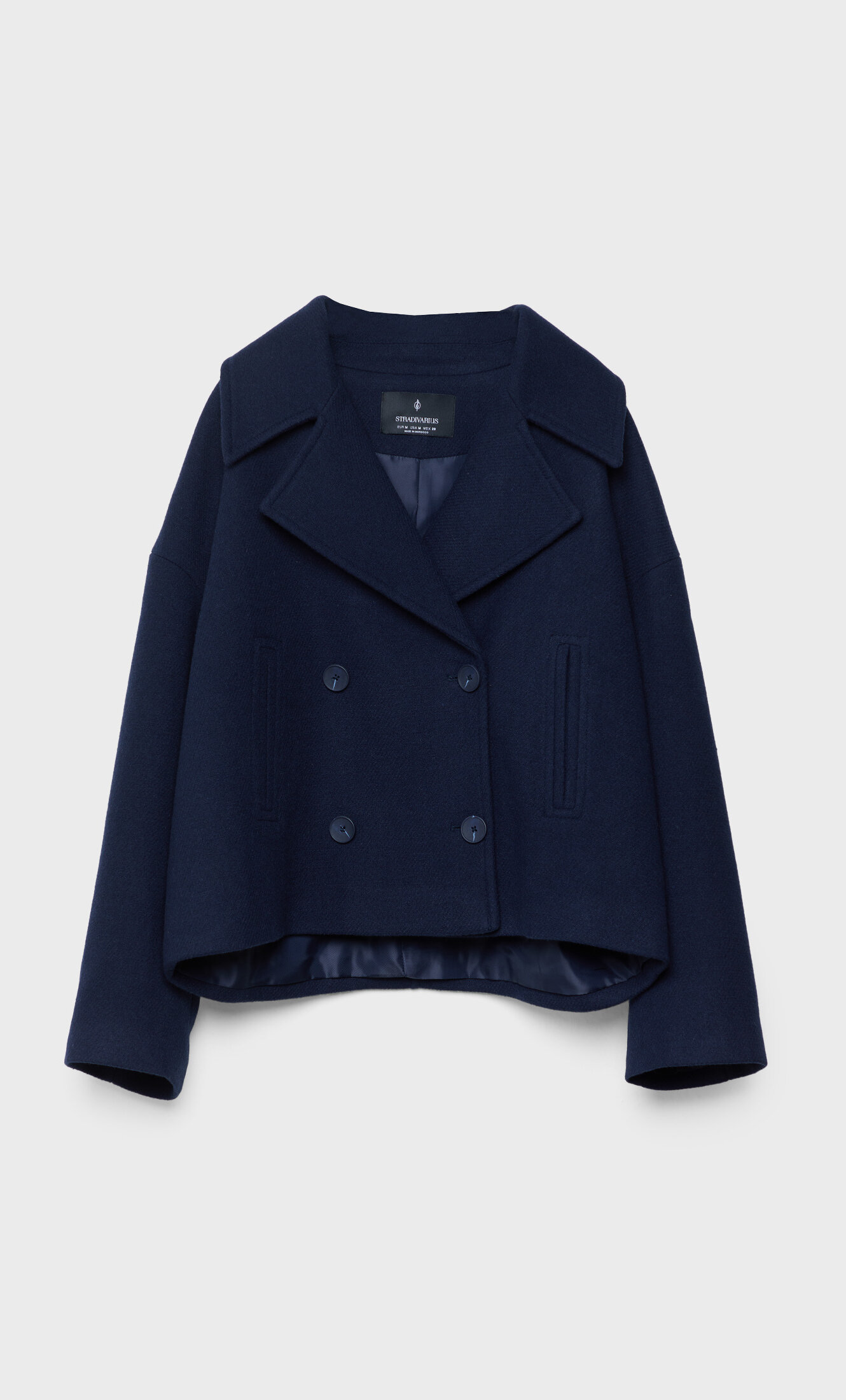 manteau bleu stradivarius