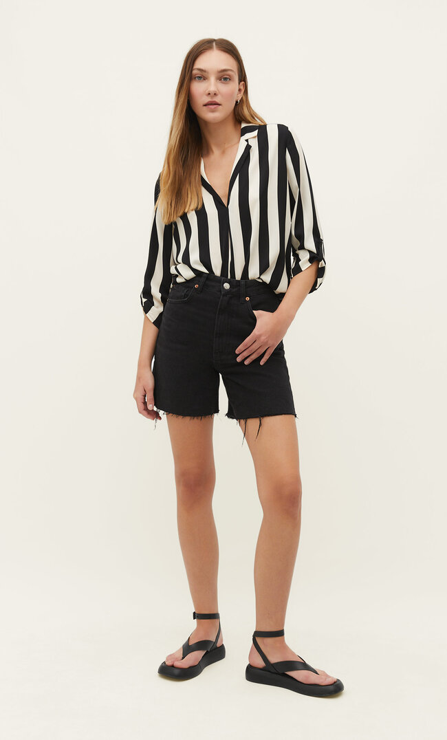 

Stradivarius Satinbluse Mit Reverskragen Vanille Xs