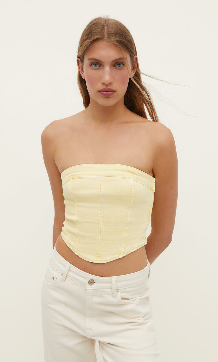 Top sarga bustier
