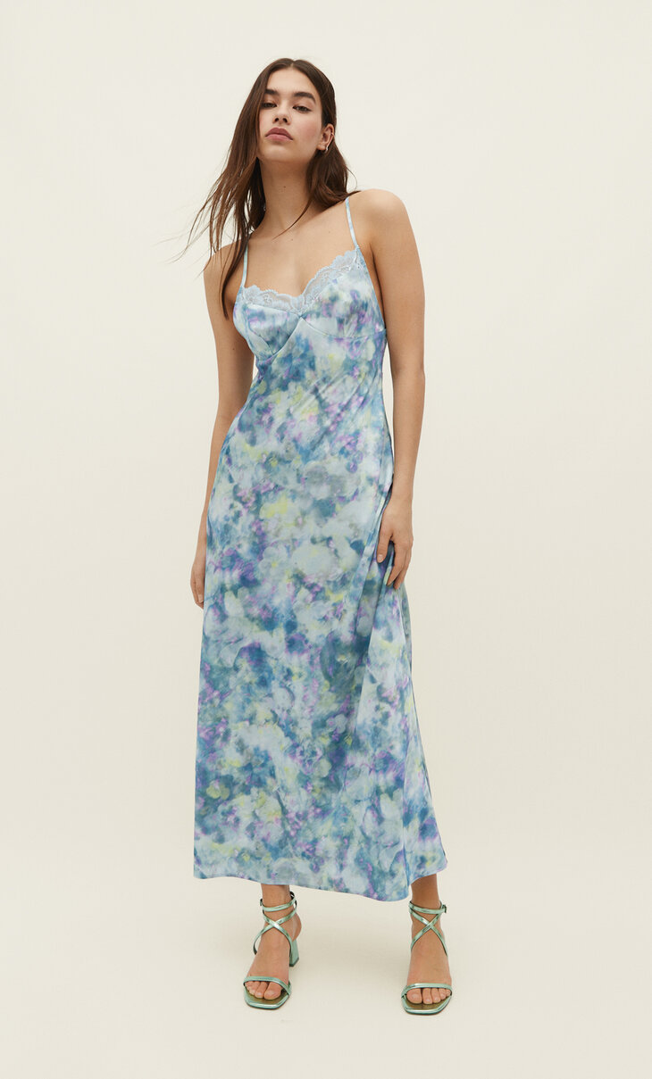 Printed midi dress