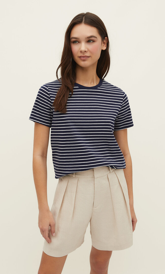 

Stradivarius Basic-Shirt Marineblau Xs