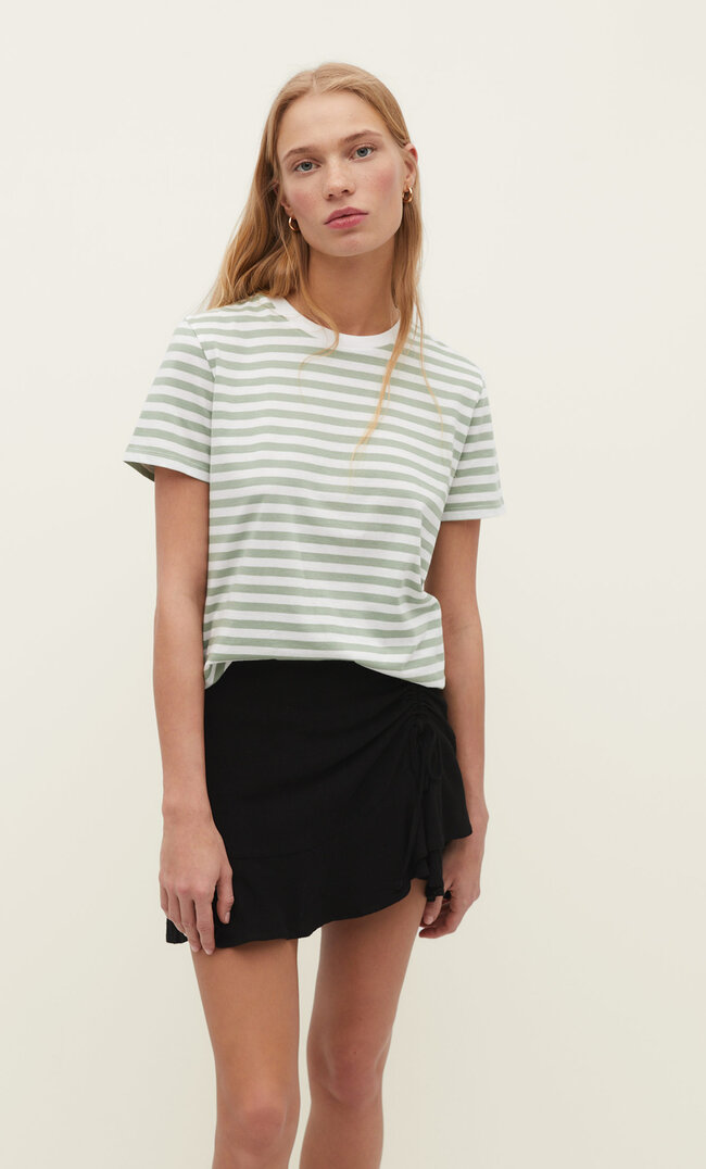 

Stradivarius Koszulka Basic Zielony M