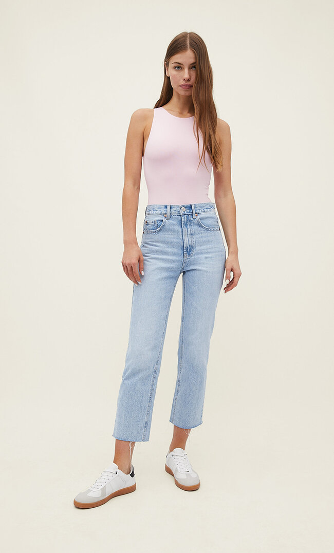 Stradivarius Neckholder-Body aus Polyamid Pastellrosa XS