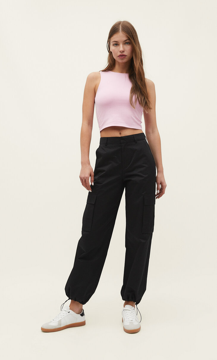 Sleeveless cotton top