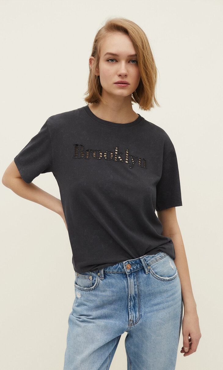 T-shirt with die-cut cities