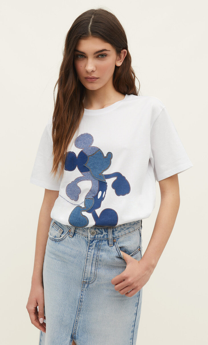 Denim Mickey Mouse T-shirt
