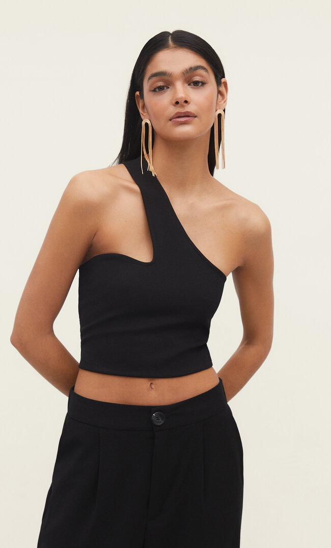 

Stradivarius Asymmetrisches Top Schwarz M