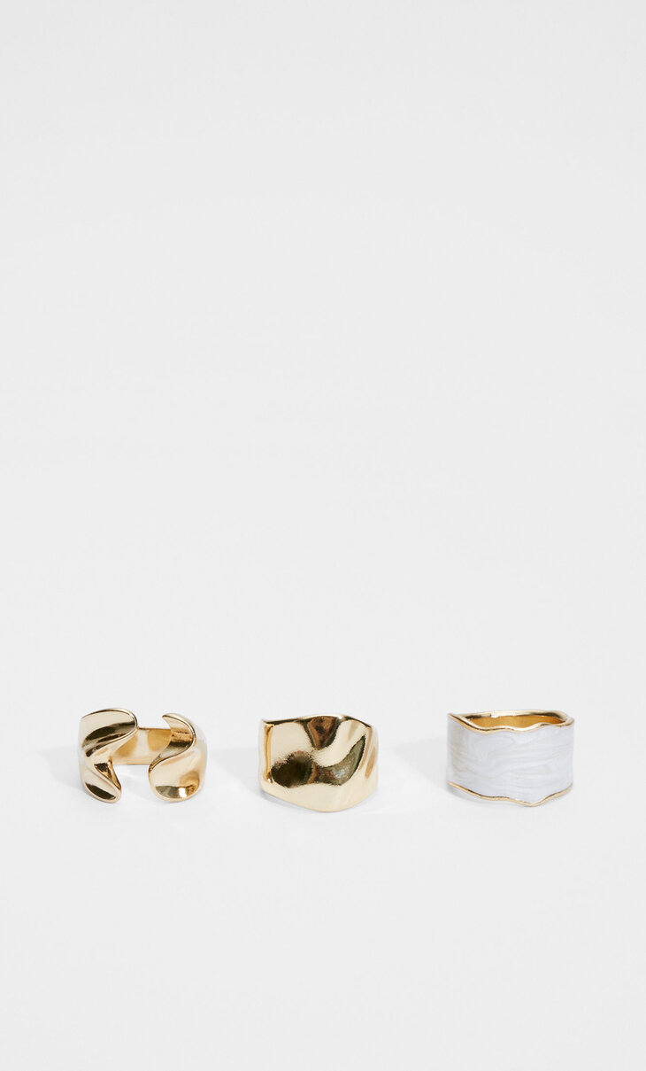 Set of 3 nature-inspired rings