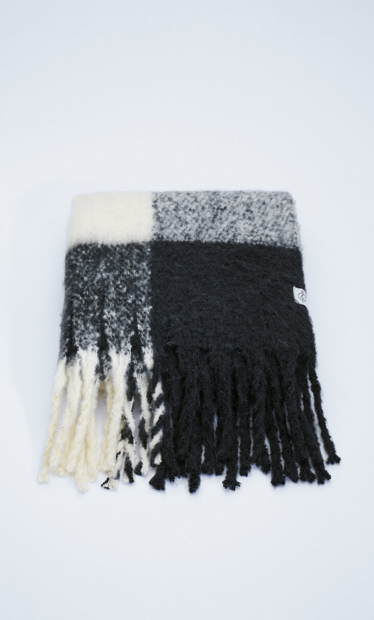 Check two-tone scarf