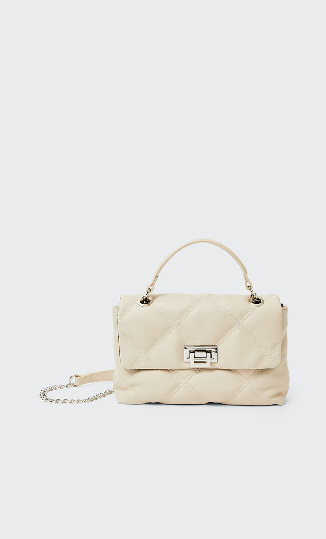 

Stradivarius Gesteppte Umhängetasche Mit Kette Transparent M