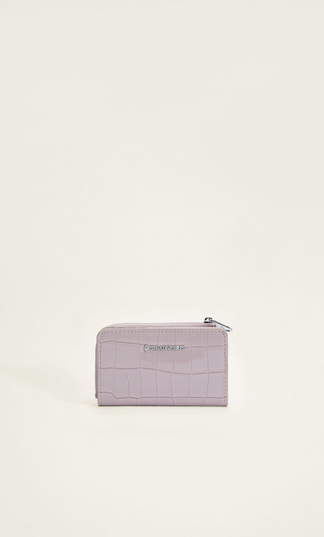 

Stradivarius Kartentasche Mit Krokoprägung Rosa Nude M