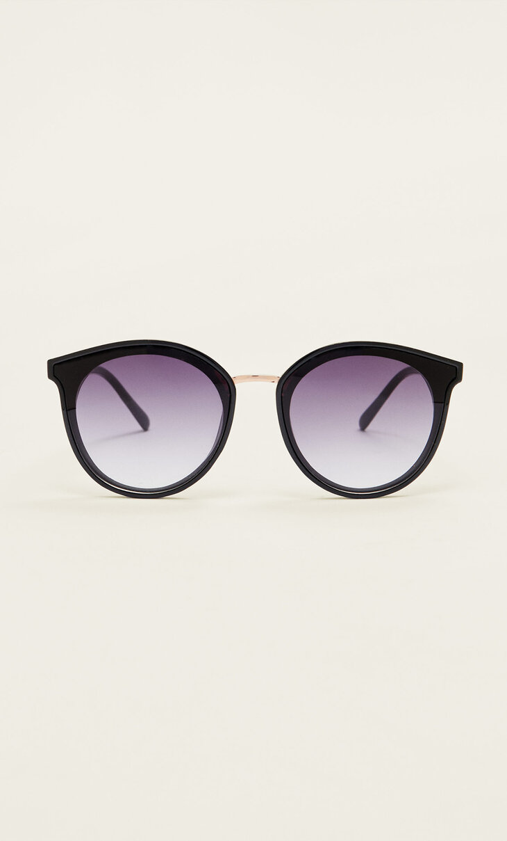 Resin sunglasses with metal detail