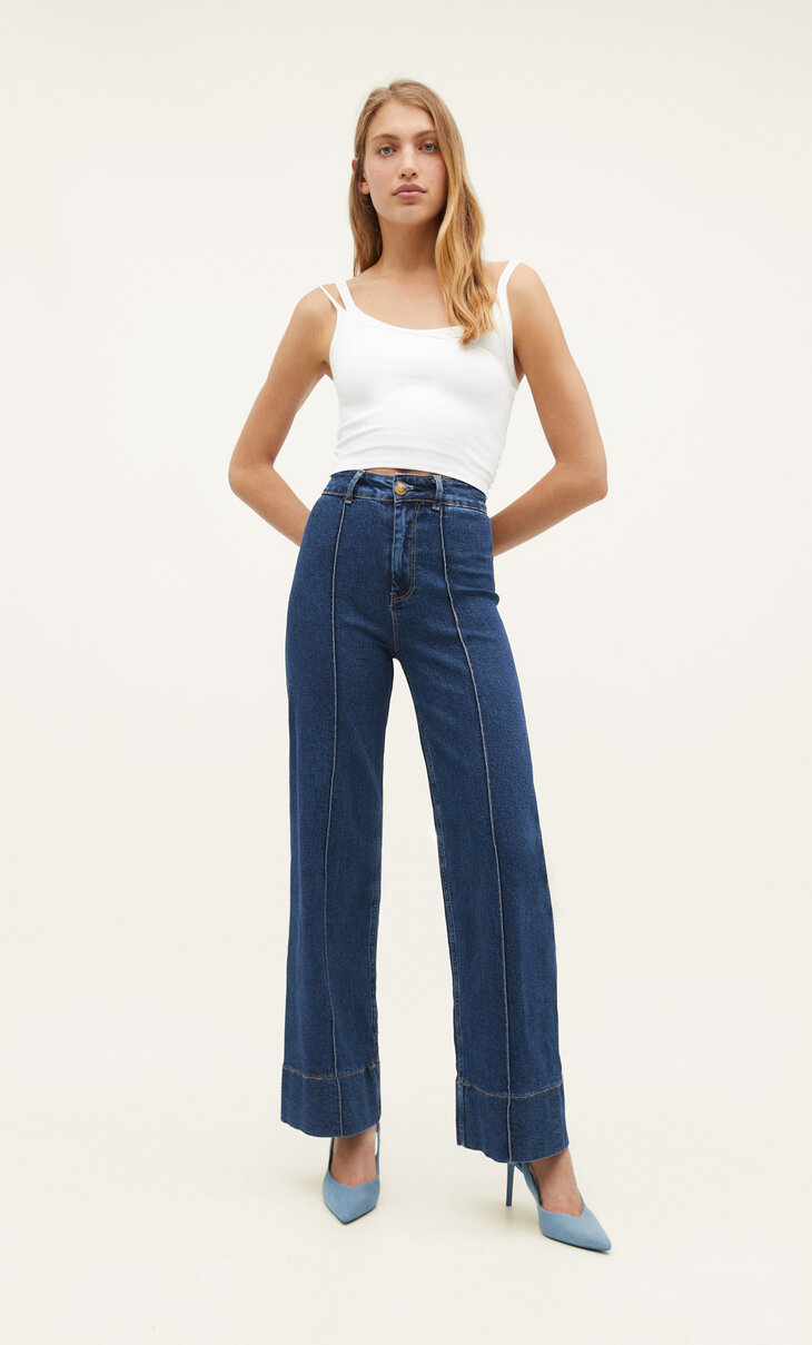 ג'ינס מינימליסטי באורך מלא