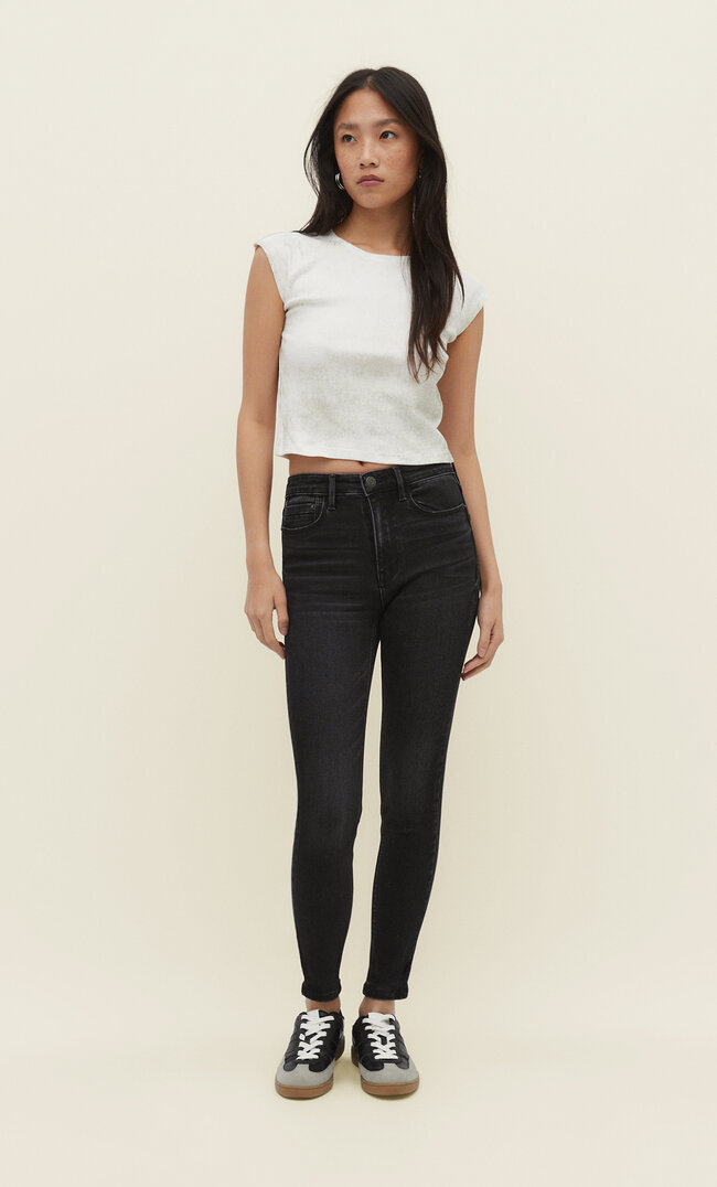 

Stradivarius Regular-Waist-Jeans Im Skinny-Fit Black Denim Dark 34