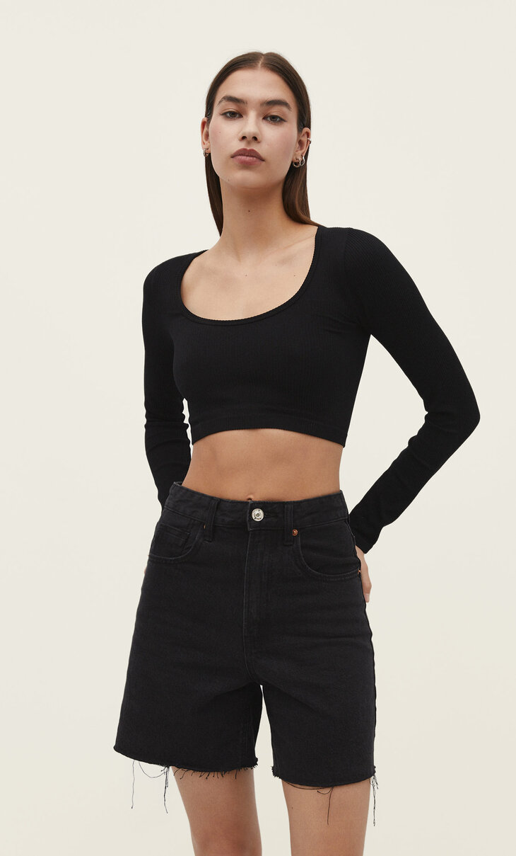 Nahtloses Cropped-Top