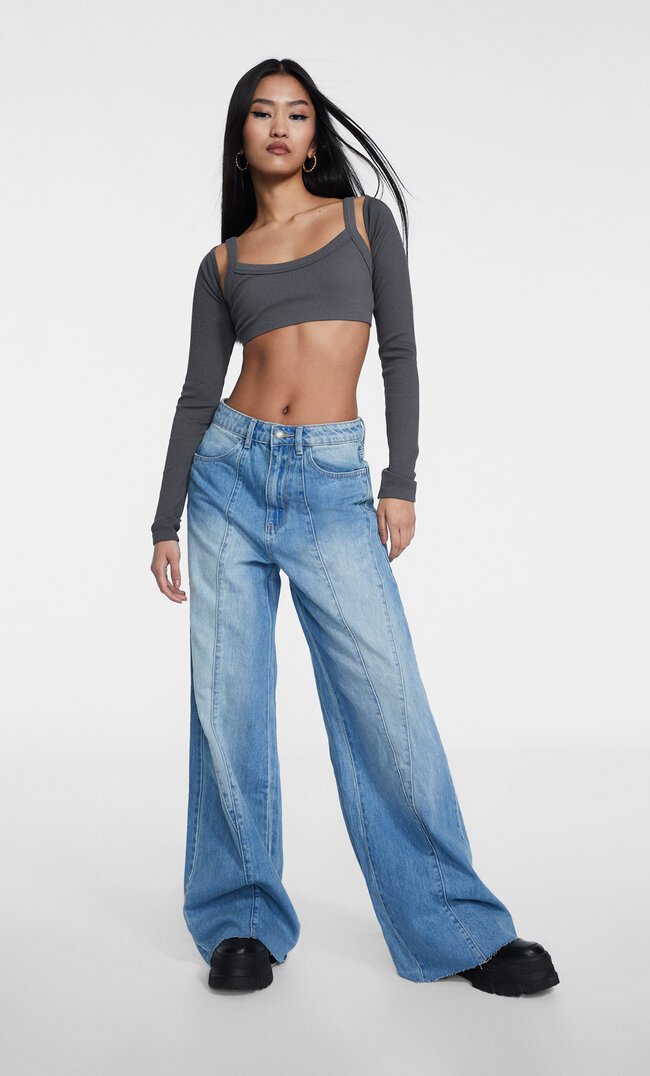 

Stradivarius Nahtlose Bralette Grau M
