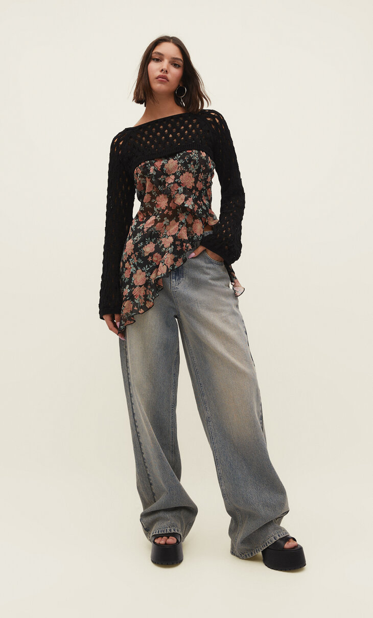 Printed strappy top