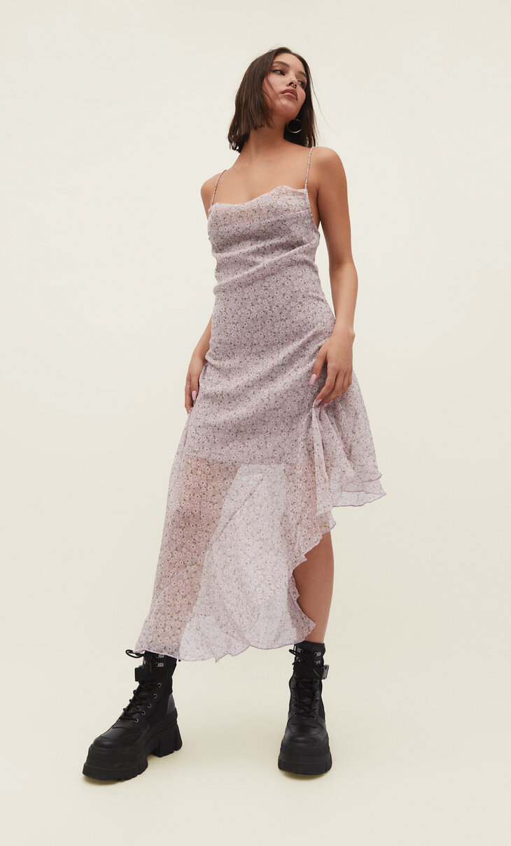 Robe midi imprimée