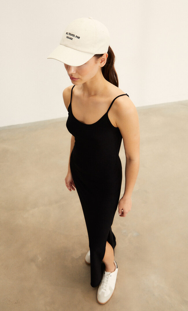 

Stradivarius Langes, Körpernah Geschnittenes Trägerkleid Schwarz Xs